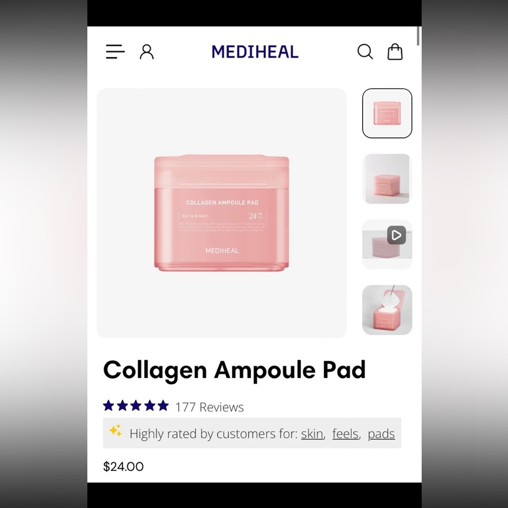 Mediheal Holiday Edition Collagen Ampoule Pad –Skin Firming Christmas gift
